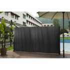Livingandhome Sun-Blocked PVC Privacy Fence Panels: Balcony Blindfold- 1.8x3M