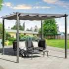 Livingandhome Aluminum Patio Deck Pergola