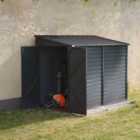 Livingandhome Garden Outdoor 8.8Fts Steel Storage Metal Shed - Black