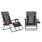 Neo Pair of Outdoor Zero Gravity XL Sun Loungers - Grey