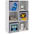 Zonekiz Toy Organiser With Three Non-woven Fabric Drawers For Bedroom - White