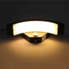 Livingandhome Modern Black LED Curved Outdoor Wall Light