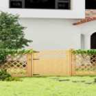 Livingandhome Rhombus Garden Wood Fence Gate - 120cm H