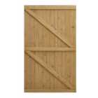 Livingandhome Pine Wood Garden Gate with Latch - Natural