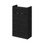 Hudson Reed 500Mm Vanity Unit - Compact - Black Woodgrain