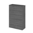 Hudson Reed Fusion 600 Wc Unit (255Mm Deep) - Grey Woodgrain