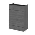 Hudson Reed 600Mm Wc Unit - Grey Woodgrain