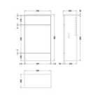 Hudson Reed Fusion 500 Wc Unit (255Mm Deep) - Black Woodgrain