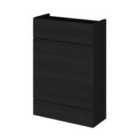 Hudson Reed 600Mm Wc Unit - Compact - Black Woodgrain