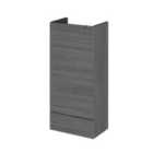 Hudson Reed 400Mm Base Unit - Compact - Grey Woodgrain