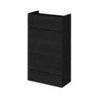 Hudson Reed 500Mm Wc Unit - Compact - Black Woodgrain
