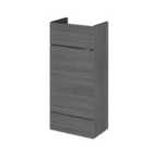 Hudson Reed 400Mm Vanity Unit - Compact - Grey Woodgrain