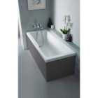 Hudson Reed Fusion 750Mm Bath End Panel & Plinth - Gloss Grey
