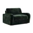 Jay-Be ® Deco Snuggler Sofa Bed With E-sprung Mattress - Luxe Velvet Bottle Green