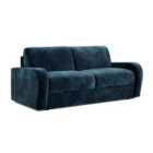 Jay-Be ® Deco Sofa Bed With E-sprung Mattress - Three Seater - Luxe Velvet Airforce