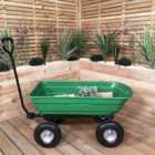 Samuel Alexander 75 Litre 200Kg Capacity Tipping Garden Dump Cart / Truck Trolley / Wheelbarrow