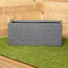 Samuel Alexander Strata Ash Slate Effect Trough 60cm W x 25cm D x 25.5cm H