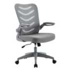 Chilli Seating Merlin Mesh Back Chair With Grey Fabric Seat