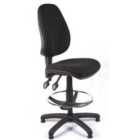 Chilli Seating Juno High Back Draughtsman Chair In Black Fabric