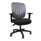 Chilli Seating Flexi Grey Office Chair With Black Upholstered Seat