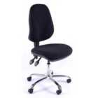 Chilli Seating Juno Chrome High Back Office Chair In Charcoal Fabric