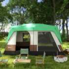 Outsunny 3000mm Waterproof Tent w/ Rainfly - Green