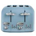 Delonghi 4 Slice Argento Toaster Blue