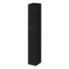 Hudson Reed Fusion 300Mm Tall Unit - Black Woodgrain