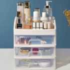 Livingandhome Plastic Makeup Organizer With 3 Drawers