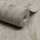 Grandeco Paul Moneypenny Taupe Concrete Plaster Urban Texture Wallpaper 10m x 53cm For Grandeco