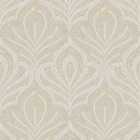 Grandeco Margot Ornamental Filigree Metallic Damask Textured Wallpaper 10m x 53cm Neutral