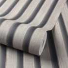 Grandeco Hermes Wood Slat Textured Wallpaper 10m x 53cm Grey Wood