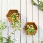 vidaXL Wall Planters 2 Pcs Rusty Corten Steel 30X10X25cm