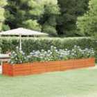 vidaXL Garden Raised Bed Rusty 480X80X45cm Corten Steel