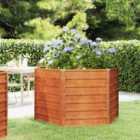 vidaXL Garden Raised Bed Rusty 129X129X77cm Corten Steel