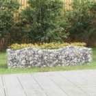 vidaXL Arched Gabion Raised Bed 200x50x50 cm Galvanised Iron