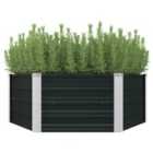 vidaXL Raised Garden Bed Anthracite 129x129x45 cm