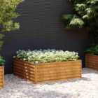 vidaXL Garden Raised Bed 100X100X36cm Corten Steel