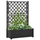 vidaXL Garden Planter with Trellis 100x43x142 cm PP