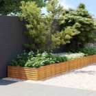 vidaXL Garden Raised Bed 579X100X36cm Corten Steel