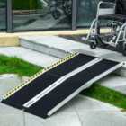 HOMCOM Folding Aluminium Wheelchair Ramp 152x73cm 272Kg Capacity For Home