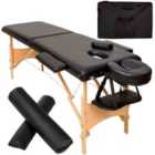 Tectake Massage Table Set Freddie, Headrest, Armrests, Face Pad and Bolster Cushions -