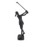 Golfer Lady Elur Iron Figurine 29cm Mocha