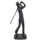 Golfer Man Elur Iron Figurine 22cm Mocha