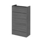 Hudson Reed 500Mm Wc Unit - Compact - Grey Woodgrain