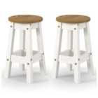 Core Products Corona White Low Breakfast Stools Pair