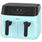 Emtronics EMAFDD9LAQ Double Basket Air Fryer 9 Litre - Aqua