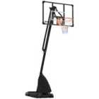 Sportnow Adjustable Portable Basketball Hoop And Stand With Wheels, 2.4-2.9M