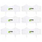 Samuel Alexander 6 x 33cm 4pc Set White Wood Effect Picket Fence Garden Edging