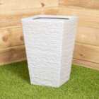 Samuel Alexander Tall Stone Coloured Slate Effect Garden Planter 30cm D x 30cm W x 45cm H